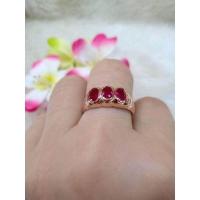 ราคา แหวนนากข้อมะขาม#แหวนข้อมะขามพลอยชมพู (12091949794)