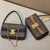 ราคา กระเป๋า Louis Vuitton รุ่นใหม่ Marceau Postman Chain แบบข้อลิง ใช้เป็นสายคล้องไหล่และถือได้ ทำจากหนังแท้ (55103050761)