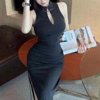 ราคา ชุดราตรียาวเซ็กซี่สไตล์จีนสีดำย้อนยุค สำหรับน้องสาวและวัยรุ่น (53801768242)