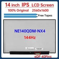 ราคา 14 นิ้ว 144Hz แล็ปท็อปหน้าจอ LCD NE140QDM NX4 NE140QDM-NX4 จอแสดงผล Matrix แผงเปลี่ยน IPS 100% sRGB 2560x1600 eDP 40 Pins (44700694721)