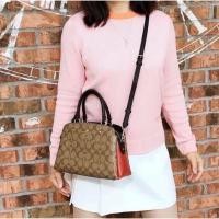 ราคา Coach ถังมินิใบเล็ก หนัง canvas ลายc สีน้ำตาลอ่อน (6120207110)