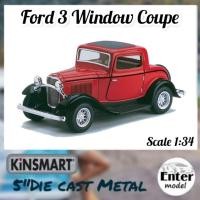 ราคา KINSMART โมเดล​รถ​เหล็ก​ เกรด​พรีเมียม​ ลิขสิทธิ์​แท้ รถคลาสสิก 1932 Ford 3-Window Coupe สเกล 1/34 ยาว 12.5cm (1209535590)