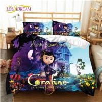 ราคา Coraline ชุดผ้าปูที่นอน ปลอกหมอนผ้าปูที่นอนสี่ฤดูกาลสามชิ้นอ่อนน (27558949556)