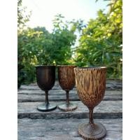 ราคา ชุดแก้วไวน์ทำจากไม้ตาลทรงสูง ทำจากไม้ตาลคุณภาพดี ด้วยลวดลายจากเนื้อไม้ตาลแท้ สวยงามมาก (6315908910)