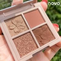ราคา eyeshadow eyeshadow palette NOVO Glitter Pearlescent Waterproof Compact Four-Color Eyeshadow Palette (46353061226)