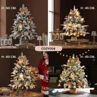 ราคา Mini Christmas Tree Snow ต้นคริสมาสต์หิมะ พร้อมของตกแต่ง (50802438240)