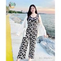 ราคา จั๊มสูทขายาวสาวอวบ D132 ชุดไปเที่ยวสาวอวบ ชุดไปคาเฟ่สาวอวบ ชุดใส่ไปทะเลสาวอวบ ชุดคนอ้วน (24480064704)