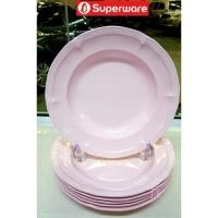 ราคา จานทรงลึก9นิ้ว 6ชิ้น ซุปเปอร์แวร์สีโอลด์โรสคลาสสิก (1999120327)