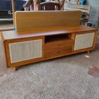 ราคา พร้อมส่ง!!! ตู้เคาน์เตอร์ทีวี รวมทำสี ไม้สักทองแท้ ผสมหวายแท้ จัดส่งฟรี!!! (27063867610)