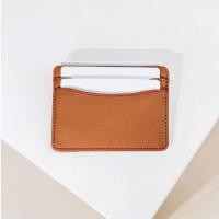 ราคา กระเป๋าใส่บัตรหนังแท้ระดับพรีเมียม Kenes Leather NUKA - สลักชื่อฟรี (29170131537)