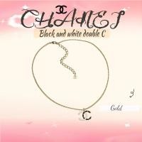 ราคา ของแท้100% CHANEL สร้อยคอ Black and white double C (41318052002)