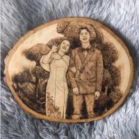 ราคา ของขวัญวาดภาพบนแผ่นไม้ Burn การแกะสลักเผาไหม้ พร้อมขาตั้ง (26000148730)