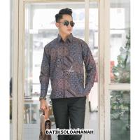 ราคา KEMEJA JAGA BATIKSOLOAMANAH SOLO เสื้อค้างคาวผู้ชายยาวแขนสั้น LINED ทันสมัยระดับพรีเมียม (52751550675)