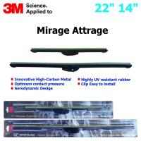 ราคา ใบปัดน้ำฝน 3M Silicone Model สำหรับ Mitsubishi Mirage Attrage ขนาดใบ 22"+14" พรีเมี่ยม หรูหรา สวยงาม ทนทาน คุณภาพดี (10388411189)