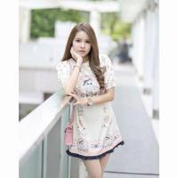 ราคา Tag : Bo Rich Ta เดรสสั้นแมวสีขาวงานป้าย Size XL (3503161782)