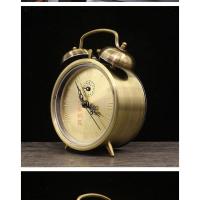 ราคา สินค้าขายร้อนทองเหลืองทองแดงบริสุทธิ์ Retro แปรง Oldfashioned Mechanical Clockwork นาฬิกาปลุกไขลานนาฬิกา Feng Shui ทองแดงนาฬิกาปลุกนาฬิกาตั้งโต๊ะเครื่องประดับ (52101932250)