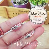 ราคา แหวนเงินแท้ 92.5% ลายเกลียวเชือกประดับเพชร cz​ สวยมากค่ะ (3675747999)