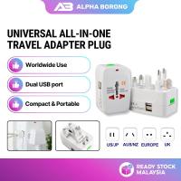 ราคา Alpha Universal Travel Adapter Plug All In One International Worldwide Travel Adaptor Socket CN/EU/UK Converter (40913794751)