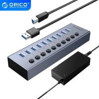 ราคา ORICO อุตสาหกรรม USB 3.0 HUB 7/10/13/16 อลูมิเนียม USB Splitter สวิตช์เปิด/ปิดพร้อมอะแดปเตอร์ไฟ 12V รองรับการชาร์จสําหรับคอมพิวเตอร์ (41117154359)