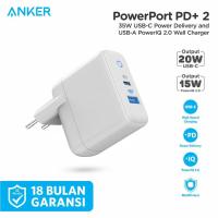 ราคา Anker PowerPort PD+ 2 เครื่องชาร์จติดผนัง - A2636 (27015184570)
