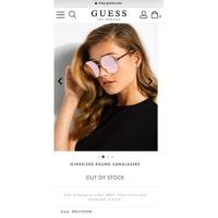 ราคา GUESS Oversize round sunglasses รุ่น GU7559 ของแท้ (2070351153)