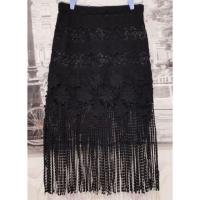 ราคา กระโปรงลูกไม้แฟชั่น สีดำ Size.L (1757001872)