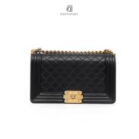 ราคา [ของแท้]CHANEL BOY 10" BLACK CAVIAR GHWมีใบรับประกัน ตรวจสอบได้ทุกใบ ✅ (47151735694)