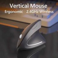 ราคา เมาส์แนวตั้ง Ergonomic 2.4GHz Wireless Optical Mice 3 ปรับ DPI 800/1200/1600 6 ปุ่มสําหรับแล็ปท็อป PC คอมพิวเตอร์เดสก์ท็อป (27493665434)