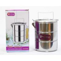 ราคา ปิ่นโตV-ONE 3ชั้น ขนาด10CM,12CM เนื้อดี สแตนเลสแท้ (2479313887)