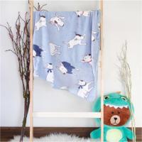 ราคา ผ้าห่มผืนเล็ก ลาย Light blue dog (470921774)