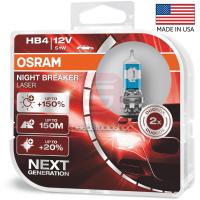 ราคา OSRAM หลอดไฟหน้ารถยนต์ HB4 9006 รุ่น Night Breaker Laser สว่างขึ้น +150% (1674771531)