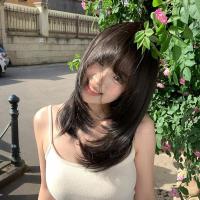 ราคา *แนะนำหวีจัดทรงก่อนสวมใส่* GDS Wigs วิกผมตรงสไลด์เลเยอร์สีน้ำตาลเข้ม ปลายงุ้ม มีหน้าม้า (ยาว 47 cm) แถมเน็ตผม (41161025413)