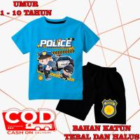 ราคา KATUN ชุดเด็กรถตํารวจ motif 1 เนื้อผ้าฝ้ายพรีเมี่ยม สกรีน DTF สีดํา cln (42524717299)