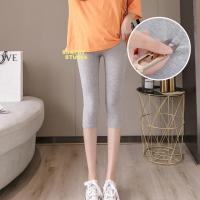 ราคา กางเกงเลคกิ้งสำหรับคนท้อง ขาสามส่วน เนื้อผ้านิ่มเด้งใส่สบาย มีสายปรับขนาดรอบท้อง (24501500342)