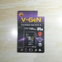 ราคา V-GEN 64GB การ์ดหน่วยความจํา MicroSD Class 10 Turbo Series VGEN 64 GB Gigabyte Micro SD การ์ดหน่วยความจํา V GEN (11544380777)