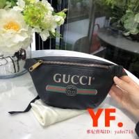 ราคา มือสอง] GUCCI Print retro LOGO พิมพ์หนังสีดำกระเป๋าคาดเอวกระเป๋าหน้าอกกระเป๋าสะพายข้าง 527792 ขนาดใ (29971270178)