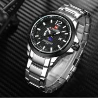 ราคา หรูหราในราคาเบาๆนาฬิกาข้อมือชาย กันน้ำ naviforce watch แท้ รุ่นNF9084-SB สายแสตนเลส ของแท้100% (936257919)