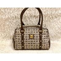 ราคา กระเป๋าหนัง ผสมผ้า มือสอง แบรนด์ Pelle Borsa สภาพยังใหม่ มีช่องใส่ของช่องใหญ่ 1 ช่อง ภายในสะอาด (29506360024)