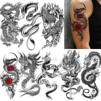 ราคา แผ่นมังกรกันน้ำสำหรับสร้างรอยสักชั่วคราว สติكرรอยสักปลอม ใช้งานได้ทั้งผู้ชายและผู้หญิง (45702224604)