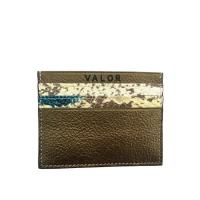 ราคา Valor Cardholder กระเป๋าใส่นามบัตรหนังแท้ แวลเลอ รุ่น VL 27 005 - สีน้ำตาล Metallic (1291990687)