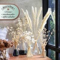 ราคา Bleached Dried Bouquet ช่อดอกไม้ฟอกสีอบแห้ง | อบ แห้ง ธัญพืช ต้นไม้ ดอกไม้ ใบไม้ ไม้เลื้อย ไม้ประดับ กิ่ง ก้าน แจกัน (16584663070)