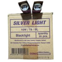 ราคา หลอดนีออน T8 10W ยาว 33ซม T8 15W ยาว45ซม ยี่ห้อ SILVER LIGHT หลอดฟลูออเรสเซนต์ หลอดไฟดักยุง สี Blacklight แก้วขาว แสงฟ้า (41205005492)