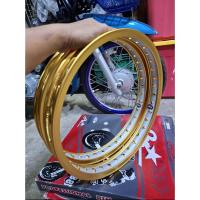 ราคา ล้อcomรางน้ำ ขอบ17/1.4 สีทอง สีเงิน ทูโทน ยิงทราย ล้อCom ( ล้อแท้ ) ของแต่งยุค90's ล้อเวฟขอบ17 ** ราคา ต่อ คู่ ** 2 วง (45452748614)