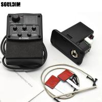 ราคา Cherub G-Tone Series กีตาร์อะคูสติก Preamp GT-2 Piezo Pickup 3-Band EQ Equalizer LED Tuner สีดํา (26370456570)