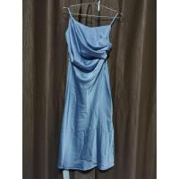 ราคา dress เดรสสีฟ้า เดรสออกงาน ผ้าซาติน ฟ้าหม่น ฟ้าคราม ฟ้าเทา (19527497612)