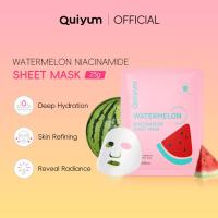 ราคา Quiyum Watermellon Niacinamide Sheet Mask Deep Hydration Refine Skin Texture Glass Skin 25g/แผ่น (27732477671)