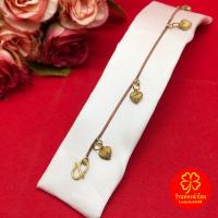 ราคา สร้อยข้อมือทองเหลืองโบราณลายกระดูกงูกลมห้อยจี้หัวใจจิกลาย ความยาว 6.5 นิ้ว งานทองเหลืองแท้ งานดิบไม่ได้ชุบ พร้อมส่ง (44168340273)