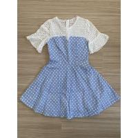 ราคา เดรสสีฟ้าลายจุดสีฟ้า (19242081357)
