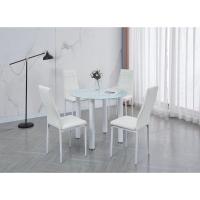 ราคา โต๊ะทานข้าว ทรงกลมขาวลายหินอ่อน หน้าโต๊ะเป็นแบบกระจกหนา8mmเป็นกระจกนิรภัย (26772588404)