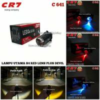 ราคา MERAH H4 LED ไฟหน้า Biling โปรเจคเตอร์ C641-CR7 เลนส์สีแดงสูงต่ํา AC DC Plus Devil และพัดลมระบายความร้อนสามารถใช้สําหรับรถยนต์รถจักรยานยนต์อลูมิเนียมเต็มรูปแบบ (53001754673)